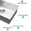 Évier de cuisine encastrable 30 po - évier de cuisine encastrable 30 po x 18 po x 9 po en acier inoxydable de calibre 18
