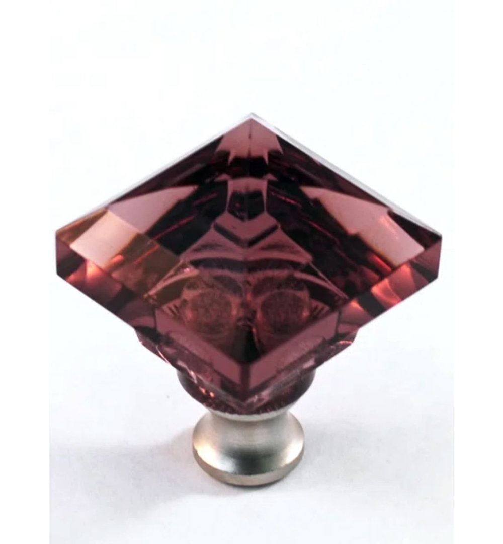 1 1/4" Length Square Knob Cal Crystal Knob 