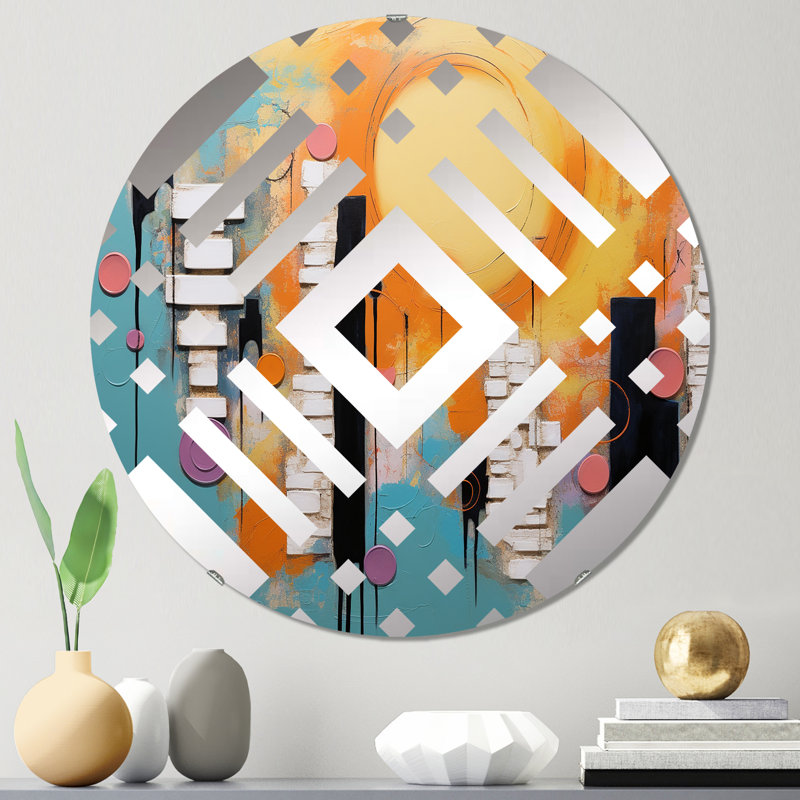 Geneiveve - Miroir décoratif diamant, 31,4 po x 31,4 po