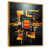 Toile avec cadre flottant or