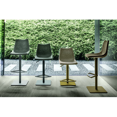 Filippone Swivel Upholstered Adjustable Height Bar Stool