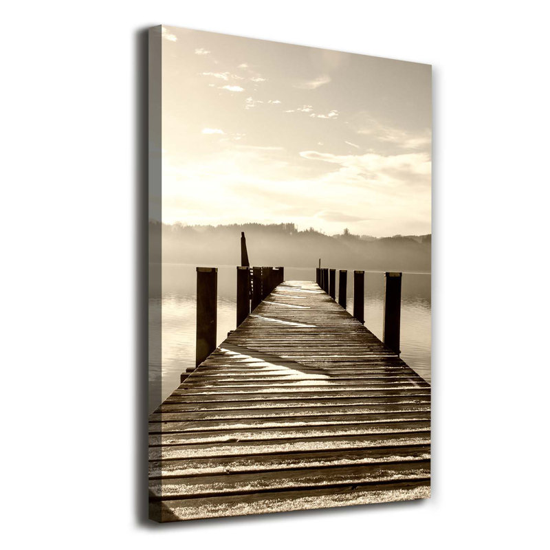 Wooden Pier - Wrapped Canvas Print