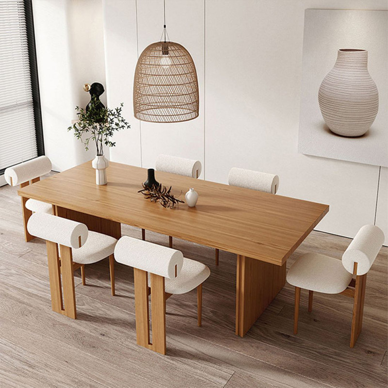 Modern and simple solid wood rectangular desk, Burlywood, 29.53" H x 62.99" W x 27.56" D
