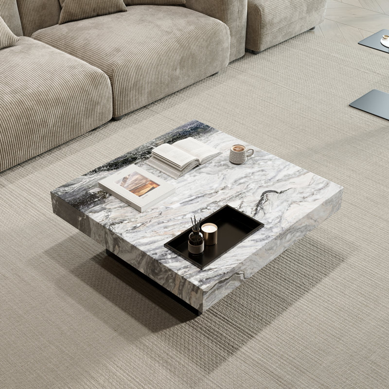 Sintered Stone Top Square Coffee Table