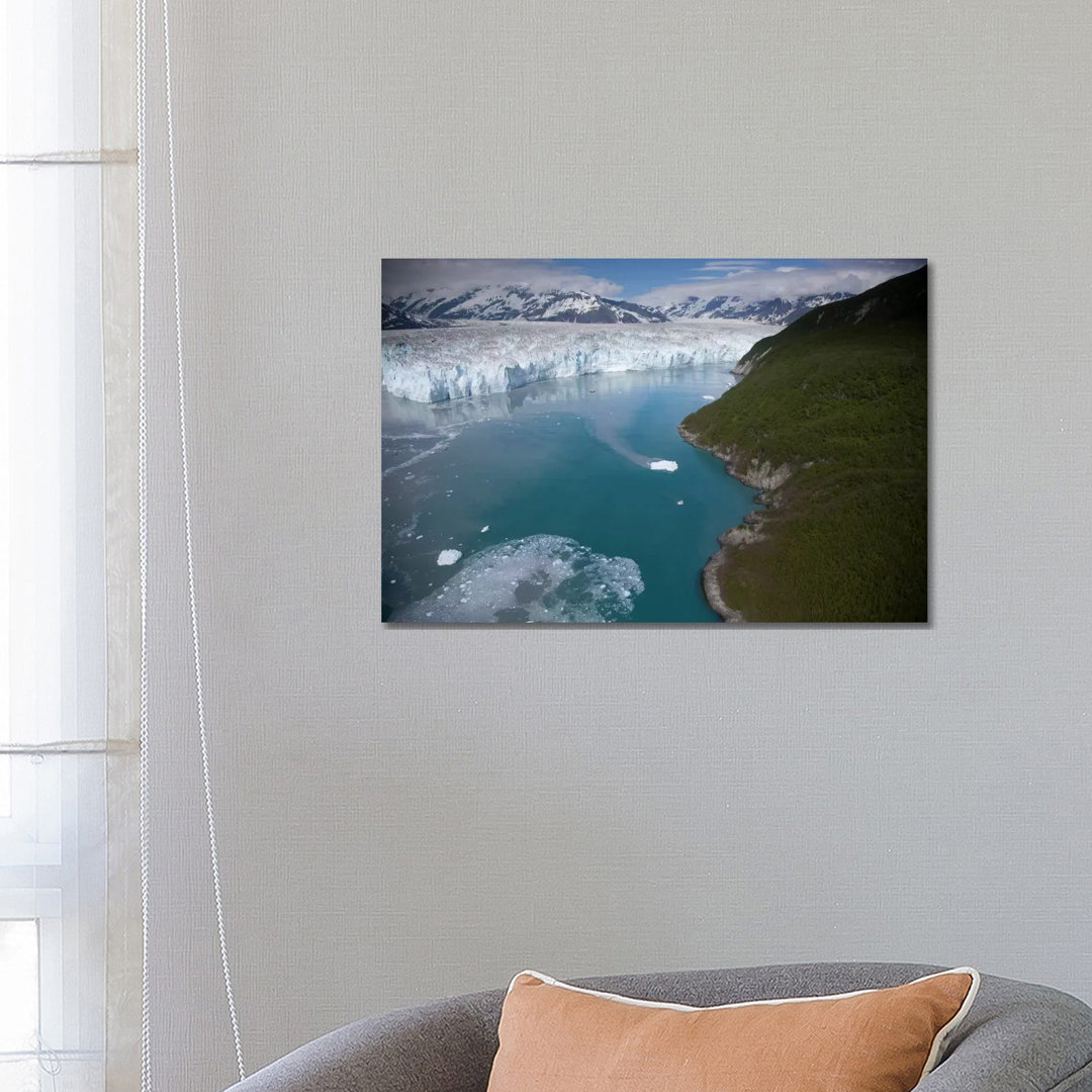 Hubbard Glacier Encroaching On Gilbert Point, Wrangell-St. Elias National Park, Alaska by Matthias Breiter - Wrapped Canvas Print