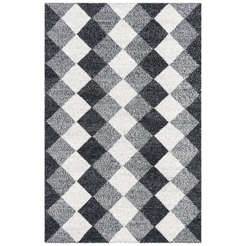Tapis noir Kilim, Rectangle 4 pi x 6 pi