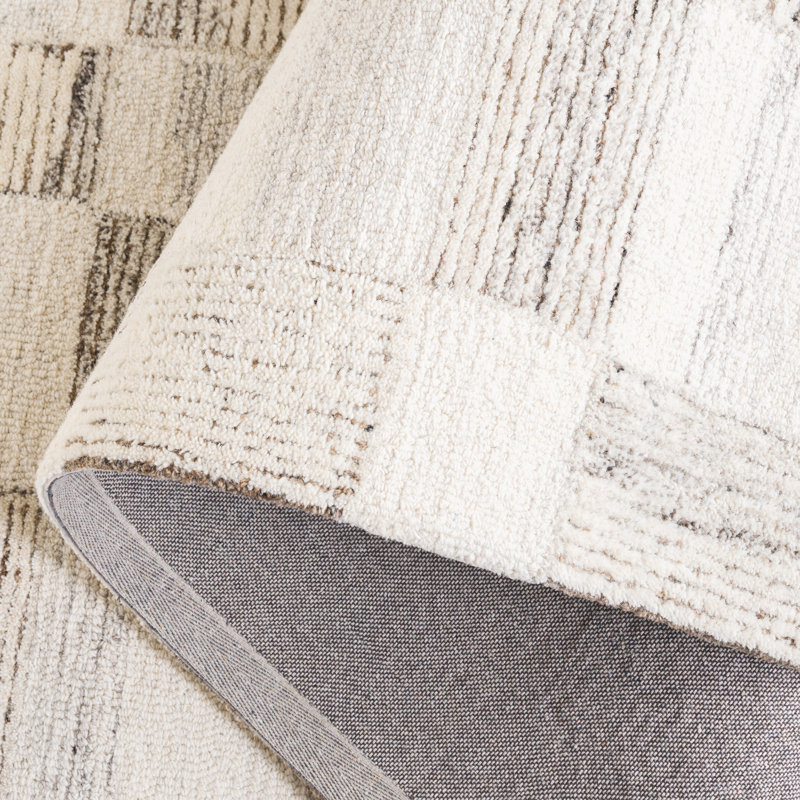 Ketelaar 202 Hand Tufted Wool Pile Geometric Indoor Use Only Rug, Rectangle 5' x 8'