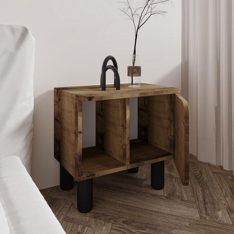 Tamita 50cm W Manufactured Wood Bedside Table