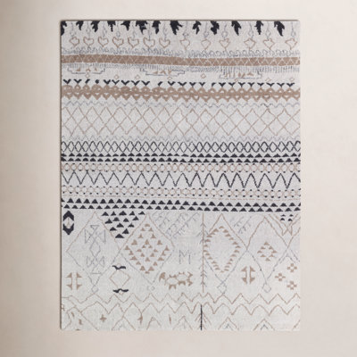 Jaipur Living Zamunda Hand-Knotted Geometric Cream/ Brown Runner Rug (3'X10')