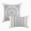 Édredon en chenille gris - Motif de literie en coton double / grand