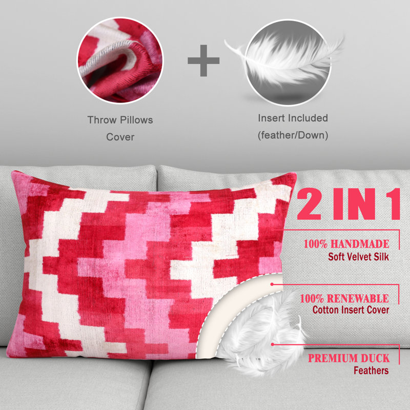 Lumbar Pillow Cover & Insert, Pink