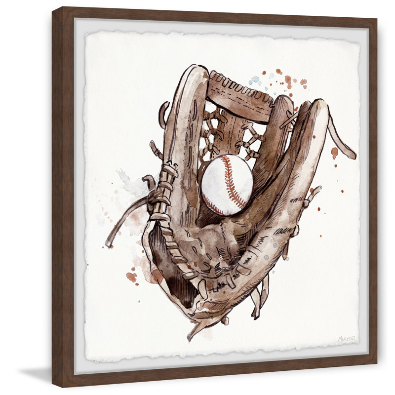 «Legros The Baseball Glove», reproduction encadrée, H 32 po x l 32 po x P 1,5 po