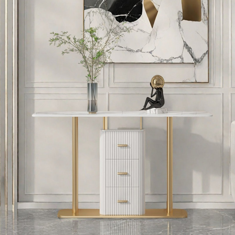 Modern Luxury Console Cabinet, 33.5" H x 39.4" W x 15.7" D