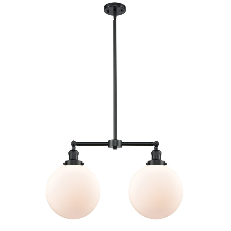 Lustre unique à 2 lumières Clermont, Bronze huilé, Ampoule non incluse