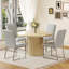 Ensemble de chaises de salle à manger rembourrées en polyuréthane avec table à colonnes romaine ronde, rangement inclus, convient aux restaurants / cafés-1782632