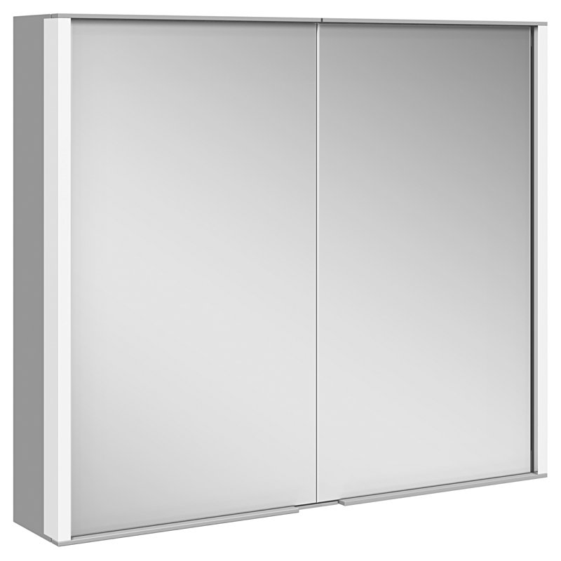 80mm W 70mm H Surface Frameless Medicine Cabinet Mirror 6 Adjustable