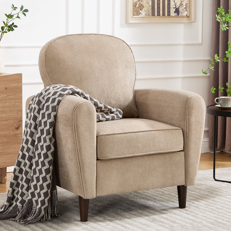 Upholstered Armchair, Brown