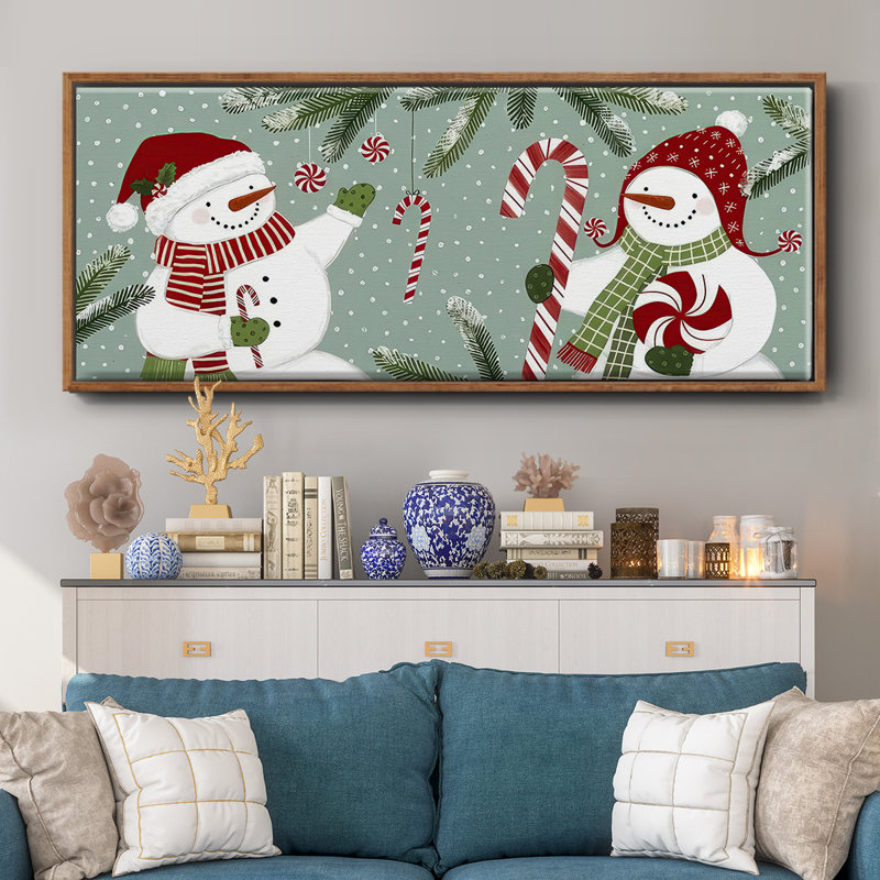 Frosty x 2, toile encadrée, H 24 po x l 60 po