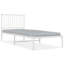 Metal Bed Frame with Headboard White-276808362