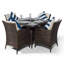 Karcher 4 - Person Wicker Patio Dining Set with Square Table , Cushions Included-39926020