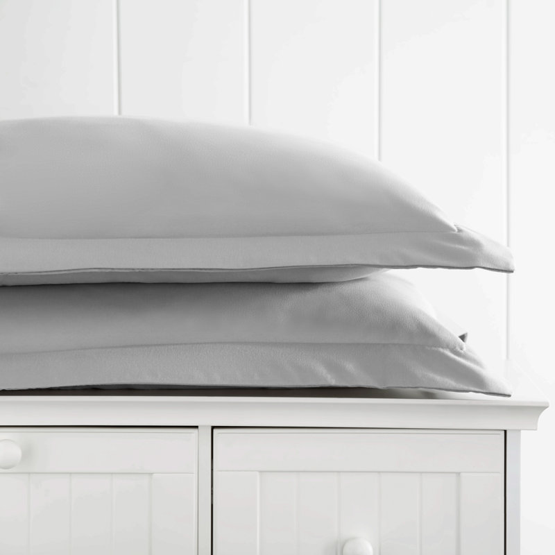 Pillow Shams 2-Pack Microfiber Ultra Soft Bedding, King, Light Gray