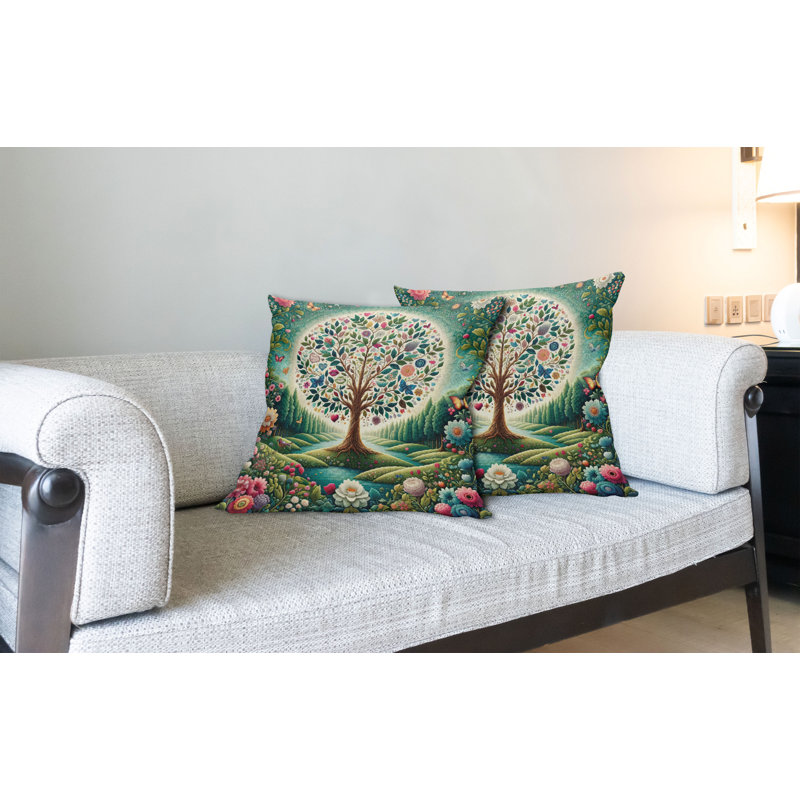 Coussin décoratif réversible en tissu, H 16 po x l 26 po, Rectangle