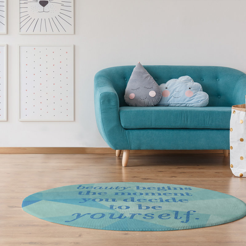 Tapis en poly-chenille en polyester true gemme, Rond 5 pi