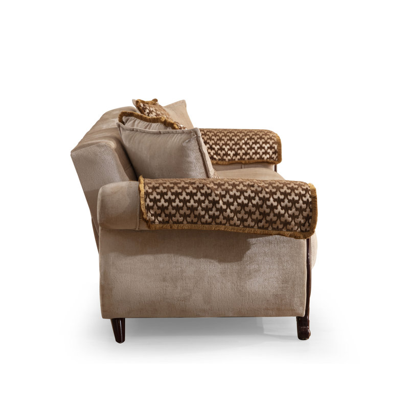 Fauteuil contemporain en chenille avec tissu et conception moderne en bois massif