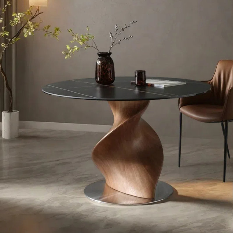 Table de salle à manger ronde et simple, H 29,53 po x L 51,18 po x l 51,18 po 