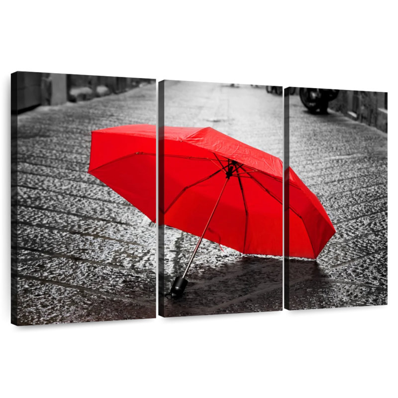 Parapluie rouge vif Kerner, H 48 po x l 74 po