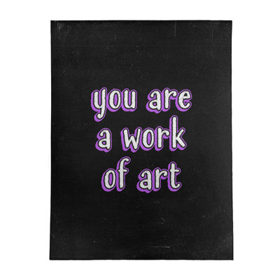 Tapis en poly-chenille style tableau noir work of art
