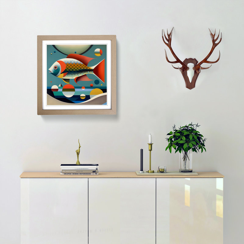 Single Picture Frame Print on Wood, Oak