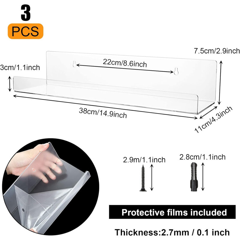 Charlae 3 Piece Floating Shelf