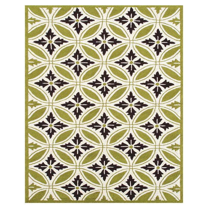 Bleu-vert/noir crocheté à la main à motif géométrique Tapis décoratif, Rectangle 8 pi x 10 pi
