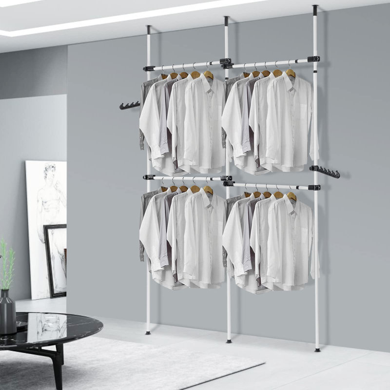 Adjustable Wall Mounted Clothes Rack