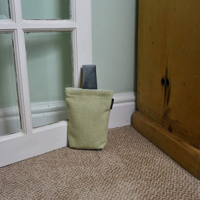 Herringbone Fabric Wedge Floor Stop