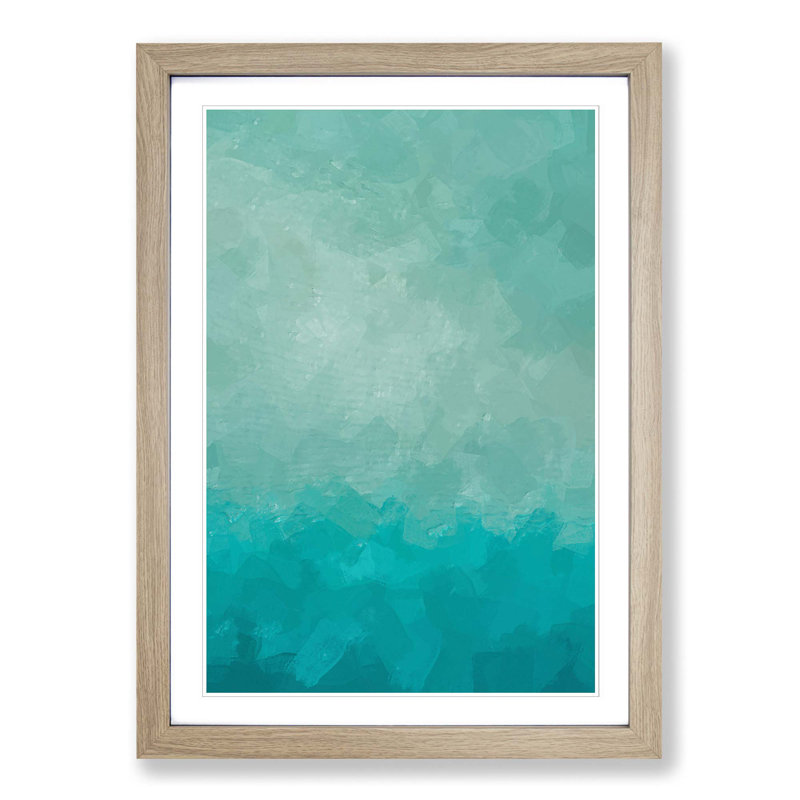 Beauty of the Sea in Abstract - Picture Frame Graphic Art Print, Oak Framed, 87cm H x 62cm W x 2cm D