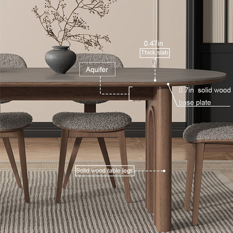 Ensemble de table de salle à manger à deux niveaux, H 29,52 po x L 55,11 po x l 31,49 po