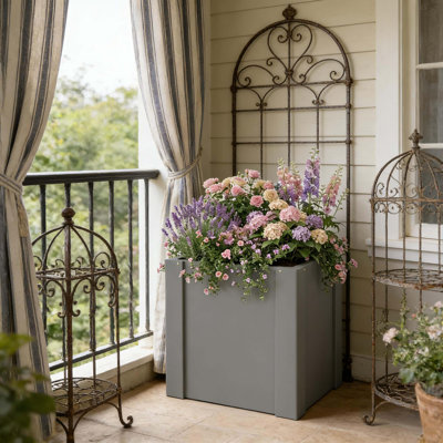 Balcony Planter Bed,Outdoor Planter Box,Elevated Garden Bed(Only Planter Box)