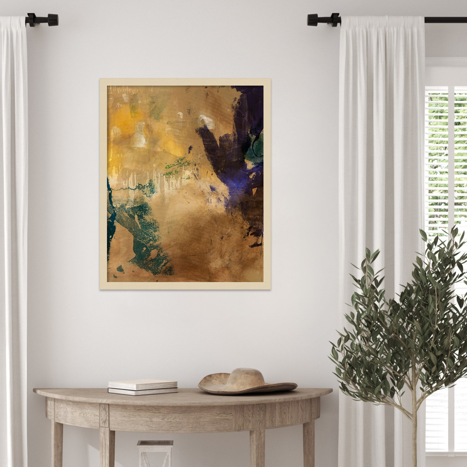 Flagler "Amber Haze No. 1" Print, 25" H x 21" W, Brown