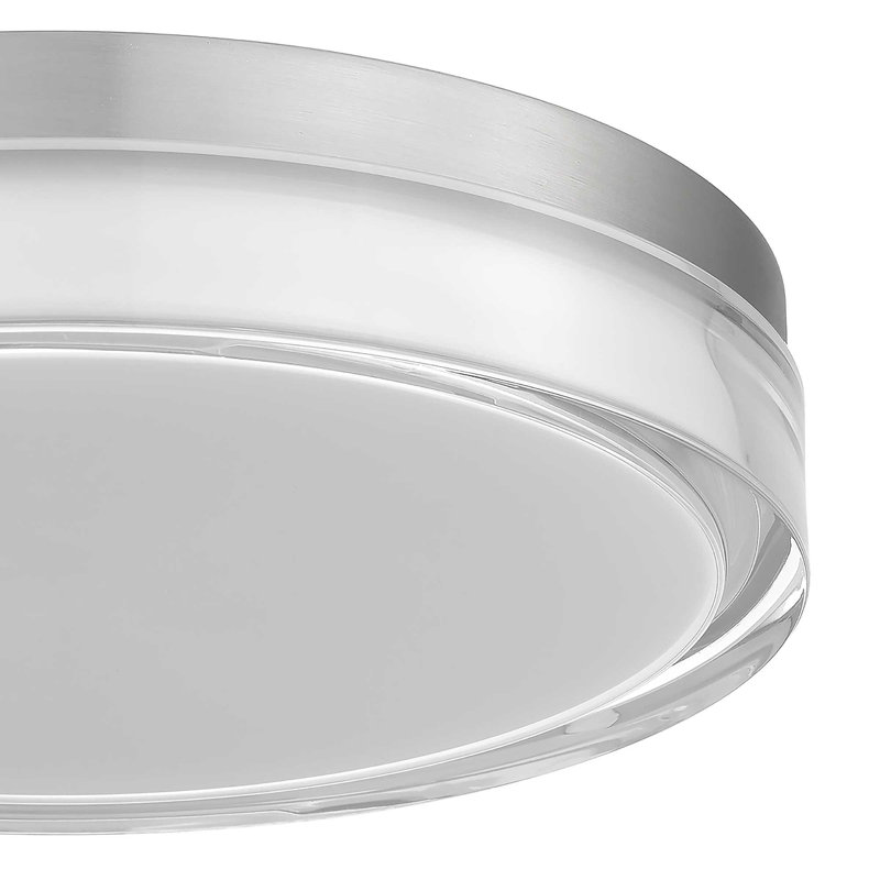 9-inch Chrome Inegrated LED Flush Mount, 2.5" H x 9" W x 9" D, Chrome, 20 W