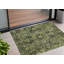 Tapis extérieur lavable antidérapant 2 pi x 3 pi vert olive et vert foncé