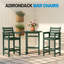 Ensemble de table de bar et 2 chaises Adirondack, ensemble de tabourets de bar 3 pièces pour terrasse, jardin et bord de piscine - vert-218332897-218332898