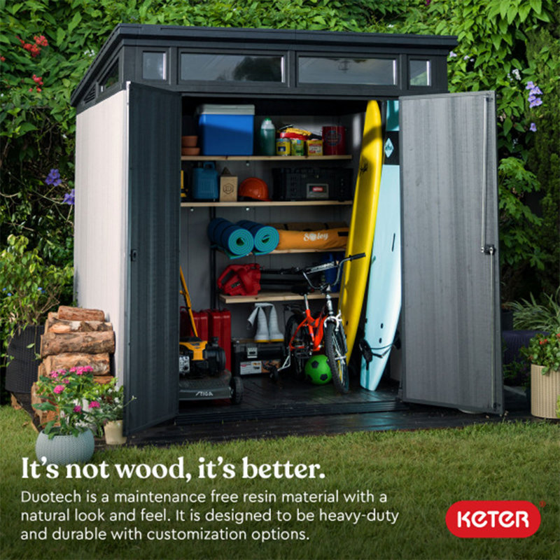 7 ft. W x 7 ft. D Resin Storage Shed