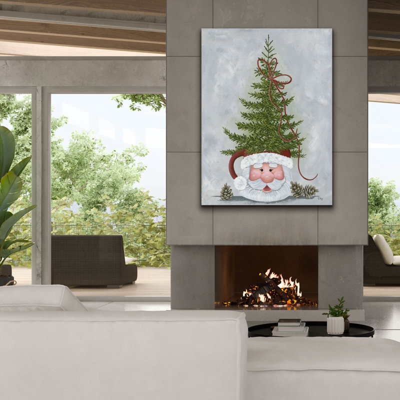  «Santa Mug» par Tanya Nyp, art mural sur toile, 40 po x 54 po, H 54 po x l 40 po