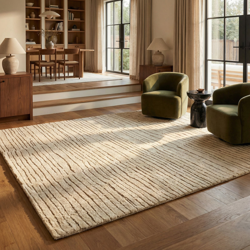 Soomin Hand Tufted Indoor Rug, Rectangle 5'3" x 7'7"