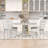 Danyelle 5Pcs Extendable Round Dining Set with Wood Table and 4 Upholstered Chairs-743889341