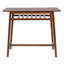 Table bistro rectangulaire avec tablette de rangement