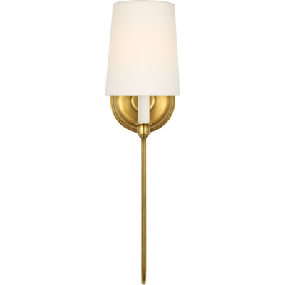 Vendome 21" Deep Arm Cordless Sconce with Linen Shade