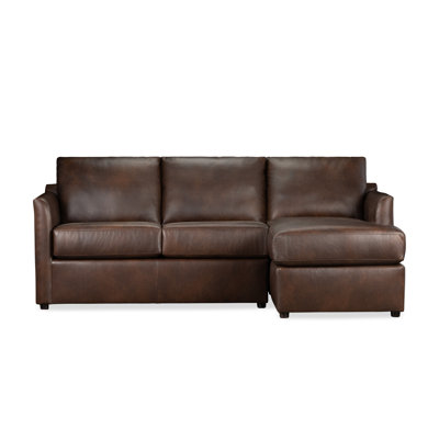 Canapé modulaire en cuir L 88 po Cecelia